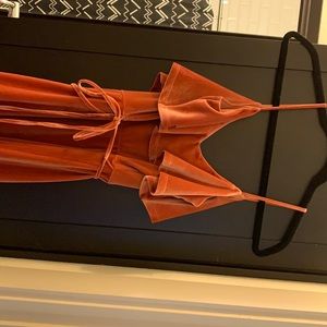 Crushed velvet dress small calf length